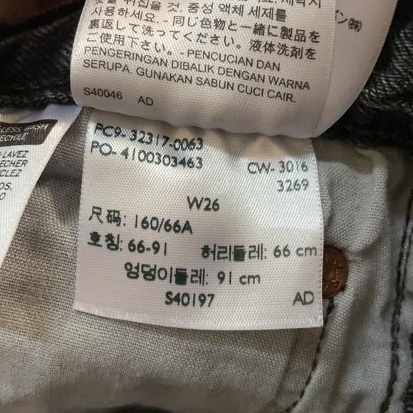 Levi 501 Black Jean Shorts - Picture 4 of 4